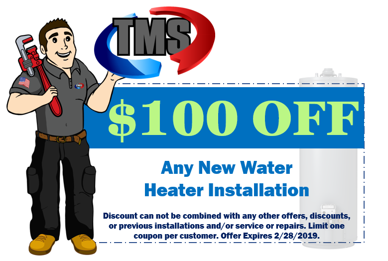 $100 OFF A New Water Heater - Just For You! - Total Mechanical Systems