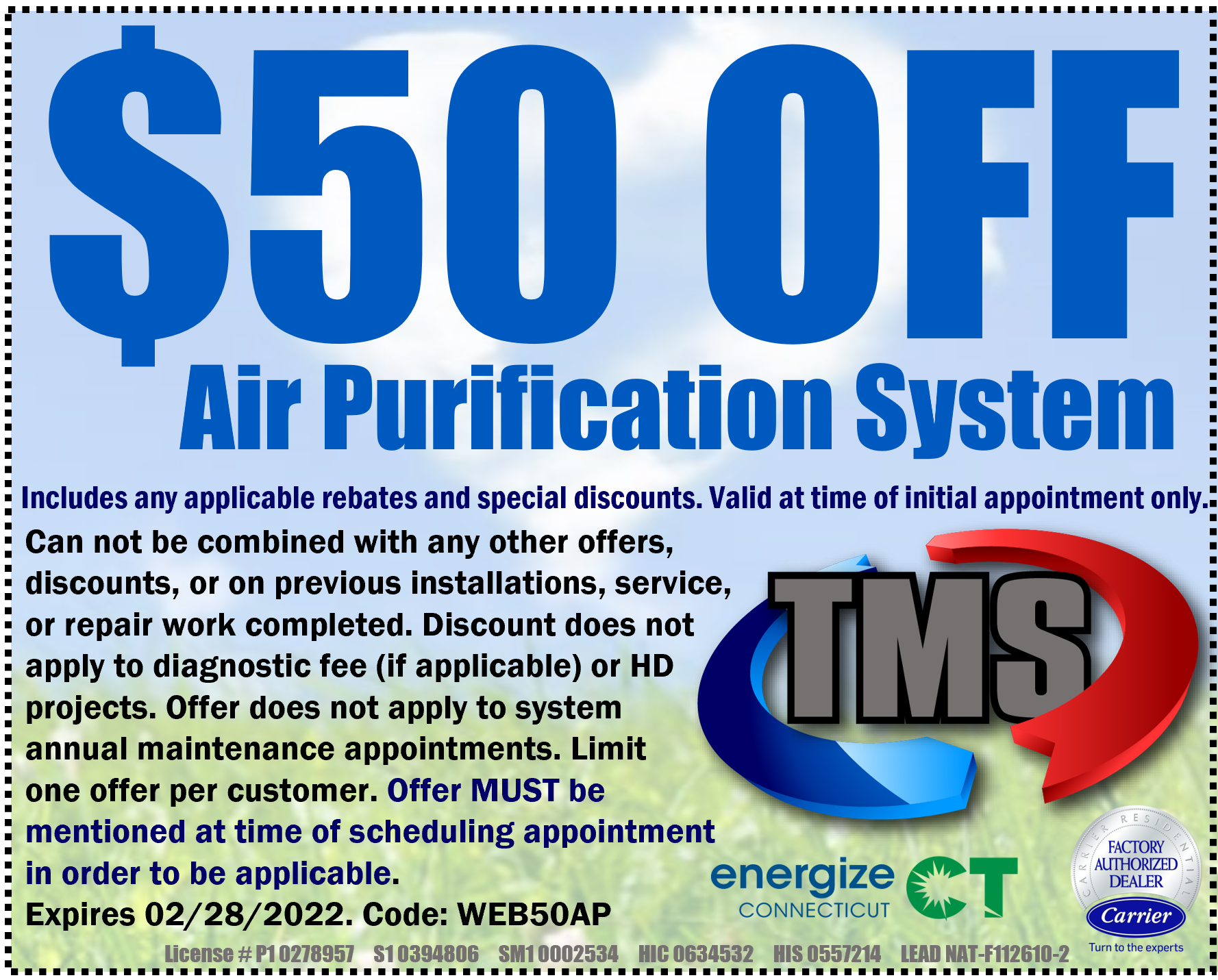 50 off air purification