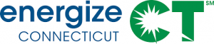 Energize Connecticut logo with green leaf symbol and OT text promoting heating and cooling rebates.